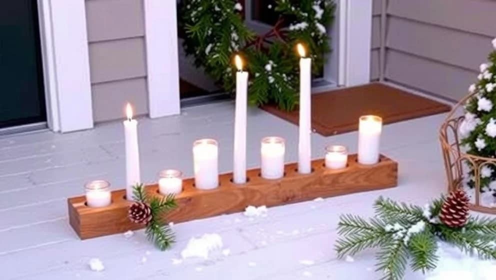 Bygga egen adventsljusstake utomhus