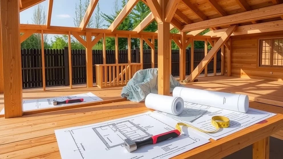 Bygga egen paviljong i trä ritning