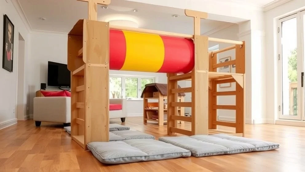 Bygga egen rutschkana inomhus hemma