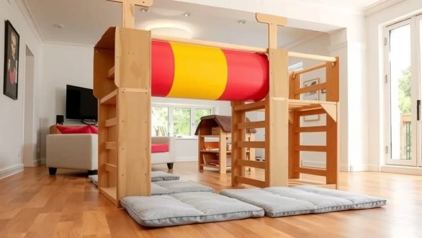 Bygga egen rutschkana inomhus hemma