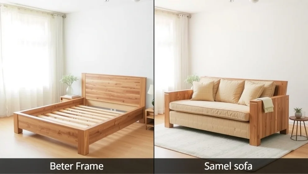 Bygga egen soffa av säng hemma